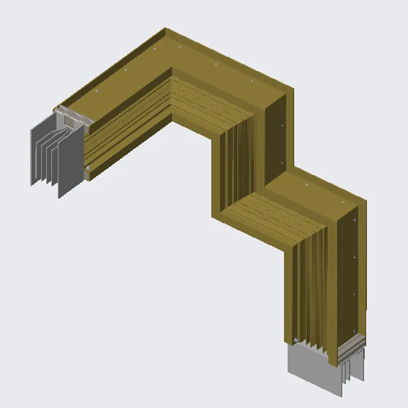 27 Шинопровод с переходом из горизонтальной плоскости в вертикальный Z-образный изгиб
